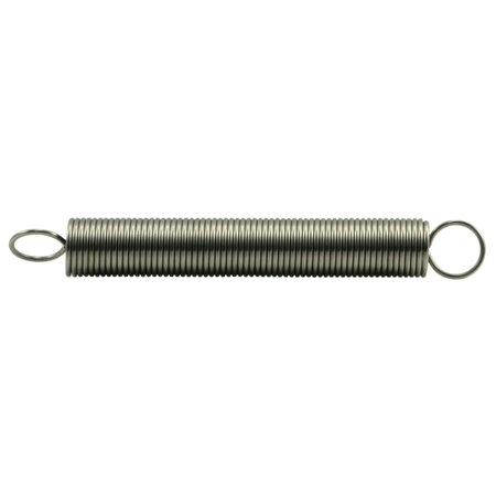 MIDWEST FASTENER 1/2" x 0.047" x 4" 18-8 Stainless Steel Extension Springs 3PK 38825